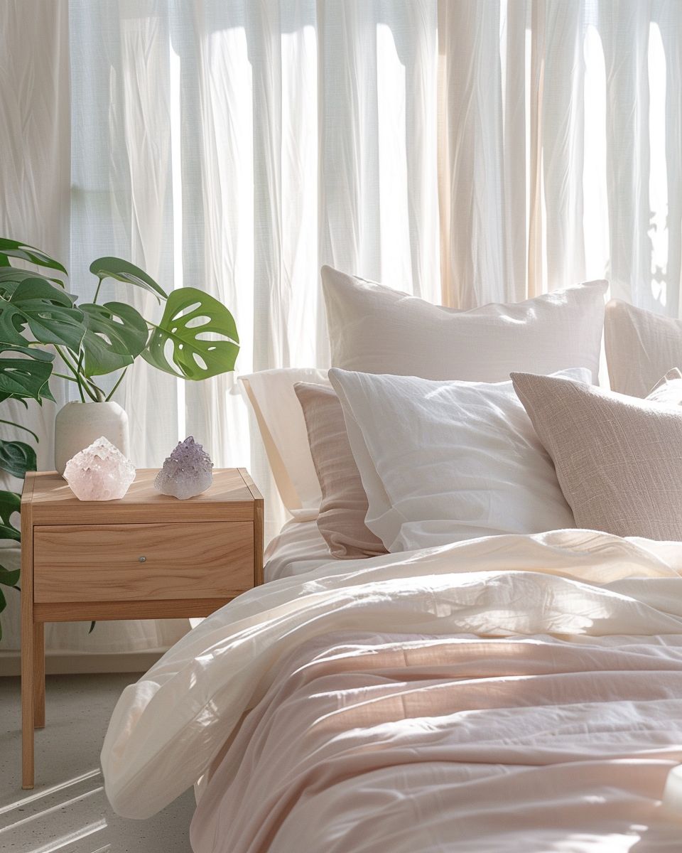 Feng-Shui im Schlafzimmer-
Vermehre positive Energie mit Kristallen