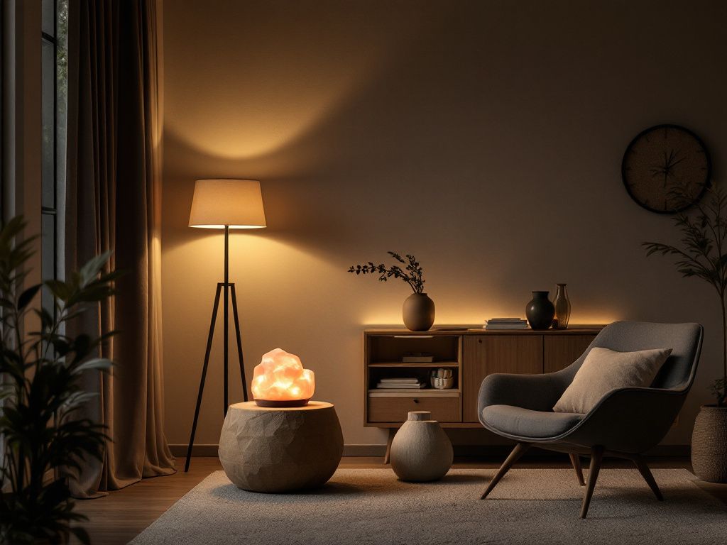 Feng-Shui im Wohnzimmer- Belebe dunkle Ecken mit sanften Lichtquellen.