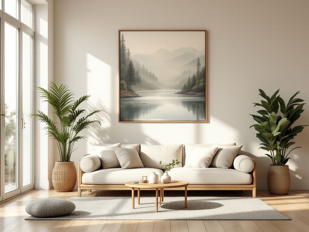 Feng-Shui im Wohnzimmer- Hänge beruhigende Kunst mit positiver Wirkung auf