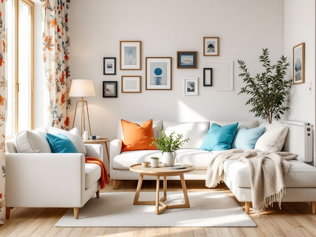 Ferienwohnung einrichten- Experimentiere mit Farbakzenten in Details