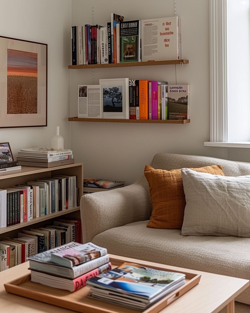 Ferienwohnung einrichten- Präsentiere Bücher oder Magazine stilvoll