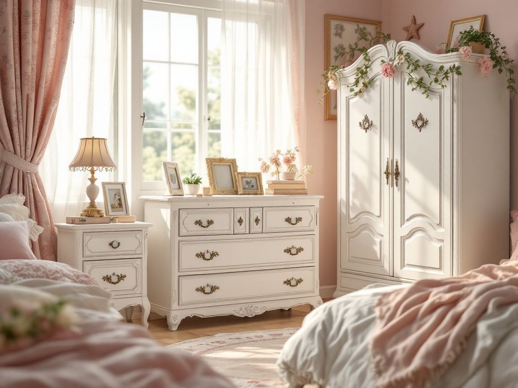 Ideen: Jugendzimmer für Mädchen einrichten-
Verziere Möbelstücke mit Griffen im Vintage-Stil