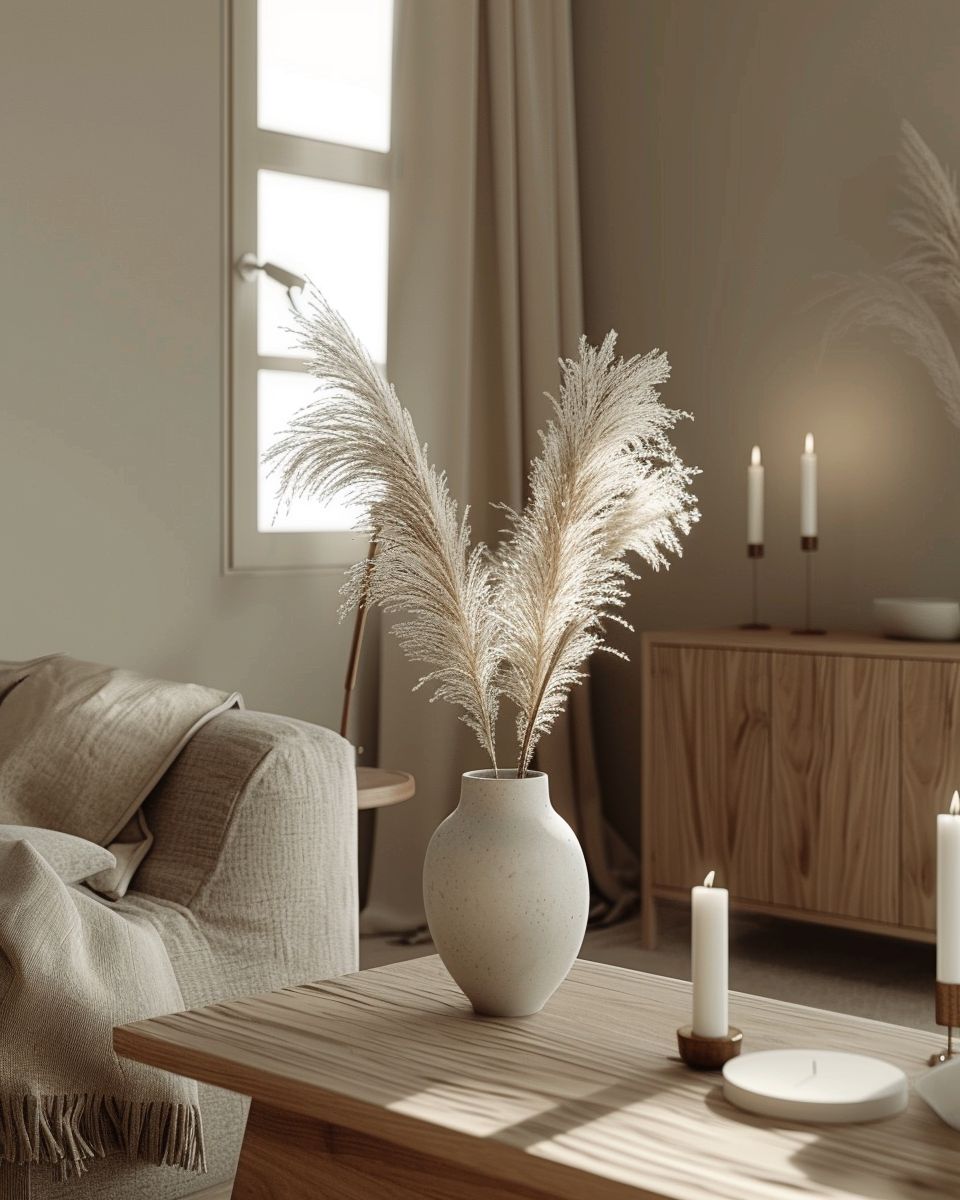 Ideen: Pampasgras-Deko- Dekoriere dein Sideboard mit flauschigen Ähren