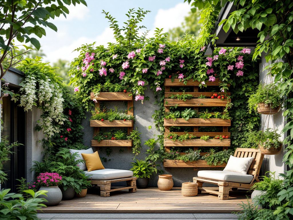 Ideen für Gartengestaltung- Erweitere den Garten mit vertikalem Grün.