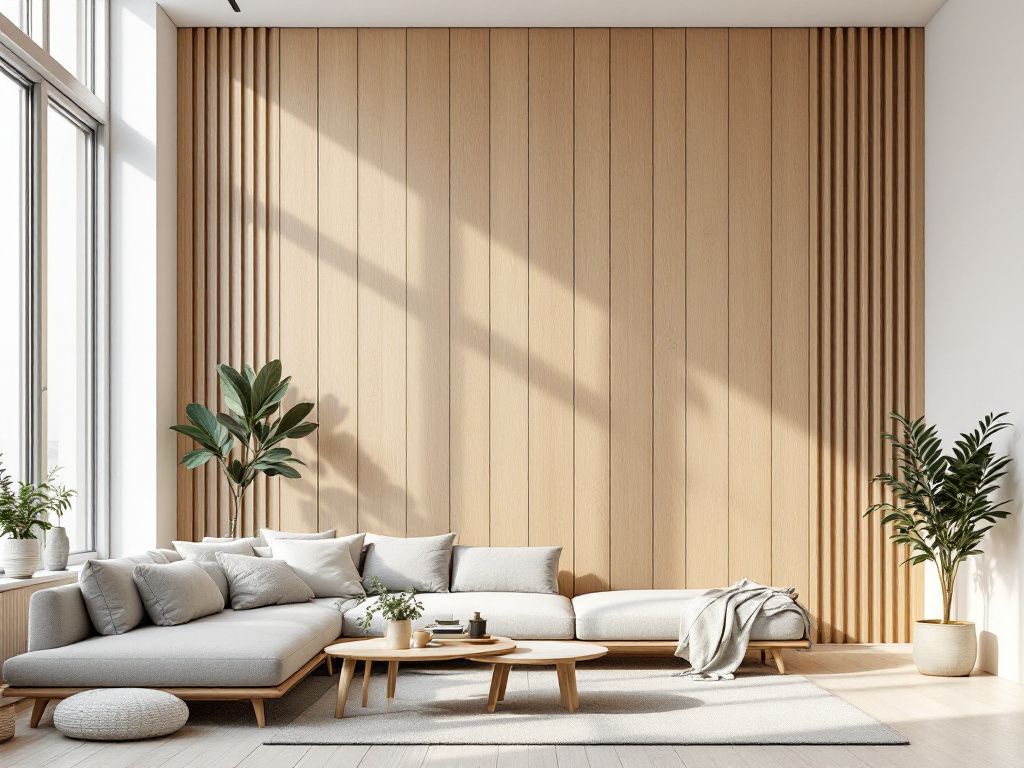 Ideen und Inspiration: Wandpaneele im Wohnzimmer- Arrangiere schmale Paneele für Höhe