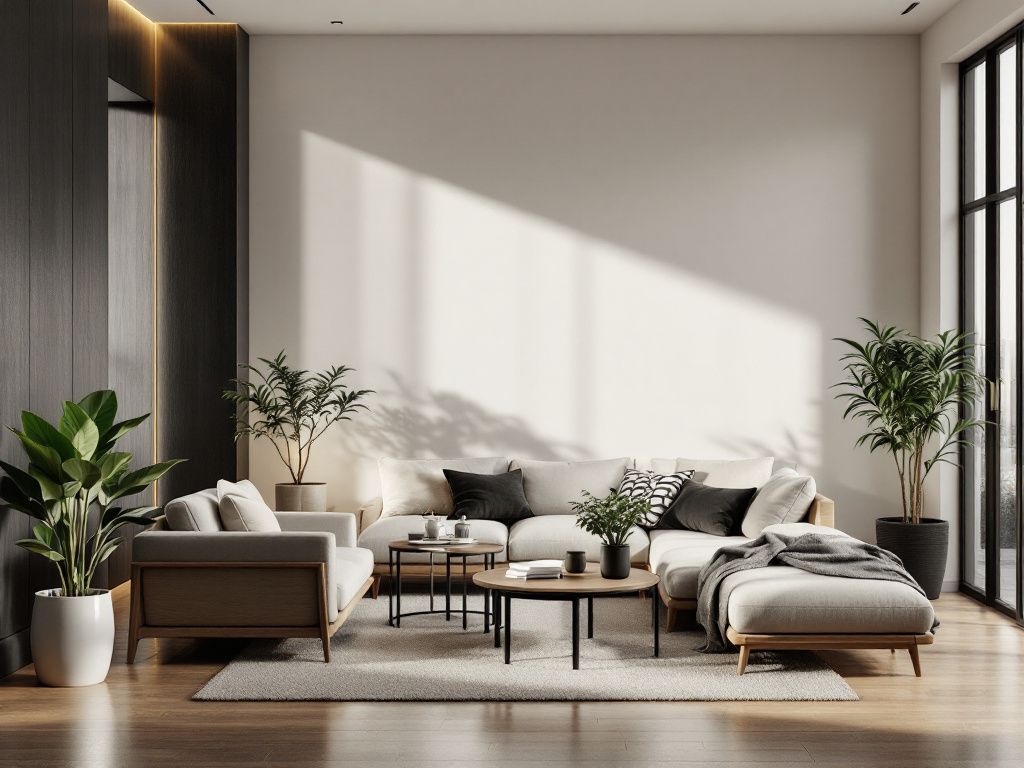 Ideen und Inspiration: Wandpaneele im Wohnzimmer- Experimentiere mit kontrastreichen Farbtönen