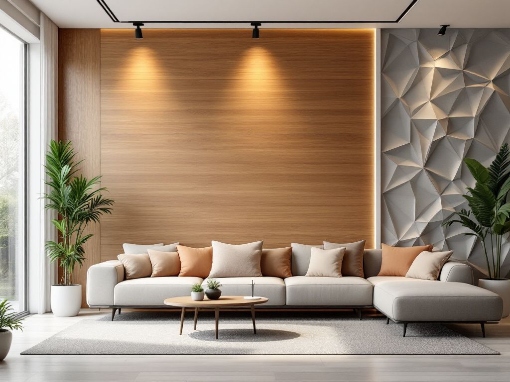 Ideen und Inspiration: Wandpaneele im Wohnzimmer- Tausche alte Tapeten gegen Wandpaneele