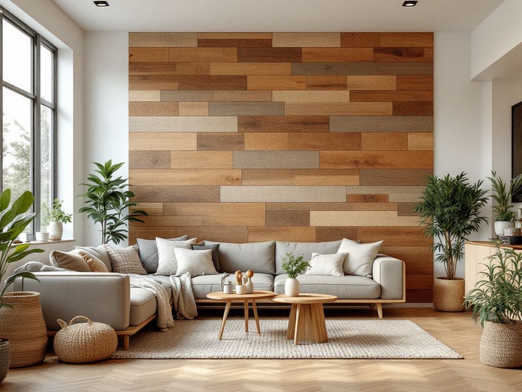 Ideen und Inspiration: Wandpaneele im Wohnzimmer- Wähle recycelte Materialien für Nachhaltigkeit