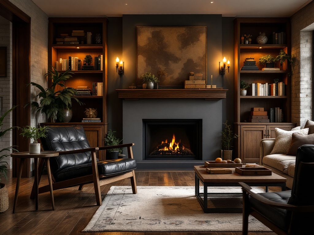 Inspiration: Männerzimmer einrichten-Kombiniere Leder und Holz für Wärme