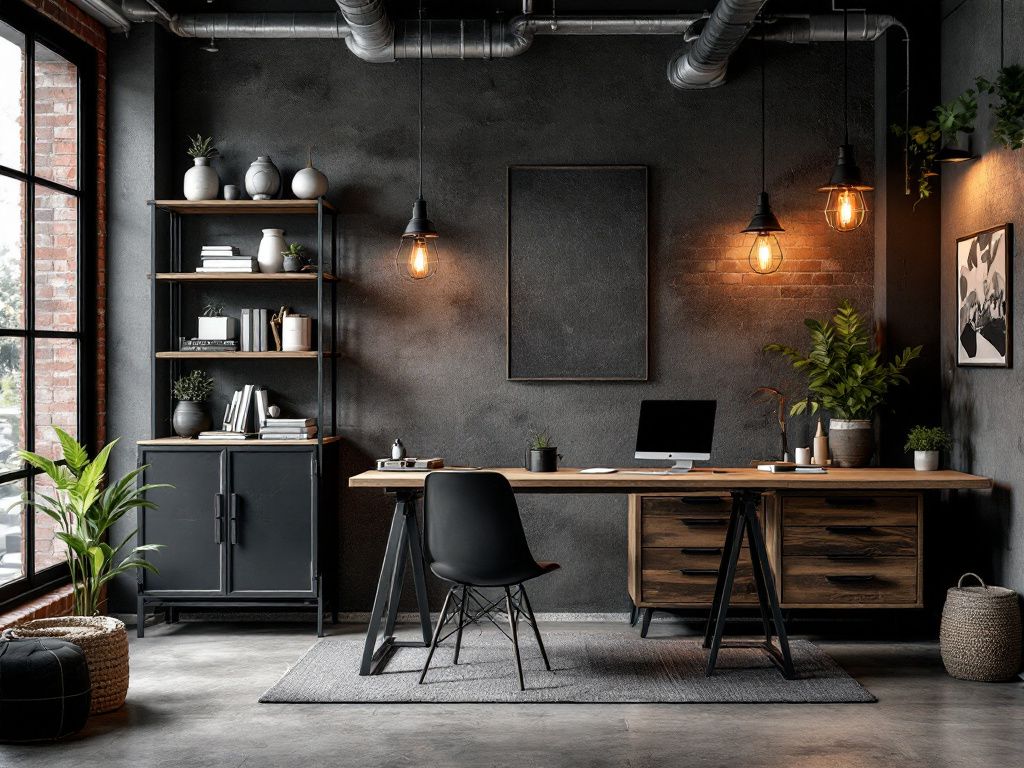 Inspiration: Männerzimmer einrichten- Ergänze rustikale Möbel mit Metallelementen