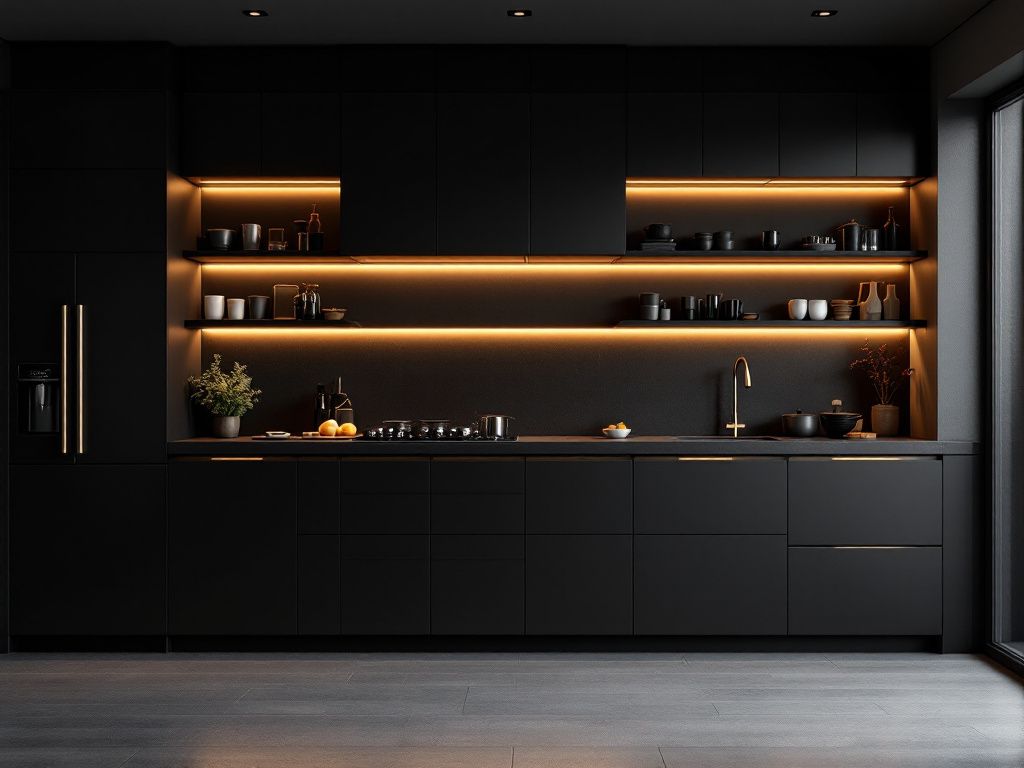 Inspiration für Küche in Schwarz- Erweitere dein Lichtkonzept mit Spots