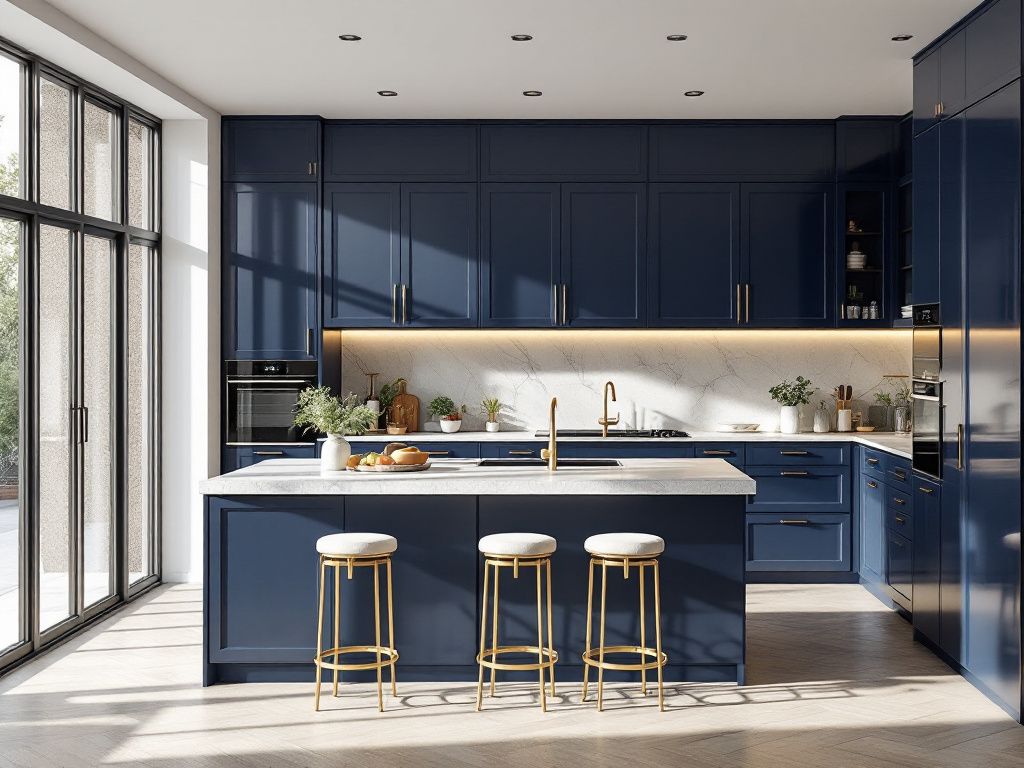 Inspiration für Küchen in Blau- Veredle deine Küche mit Saphir-Dekoren