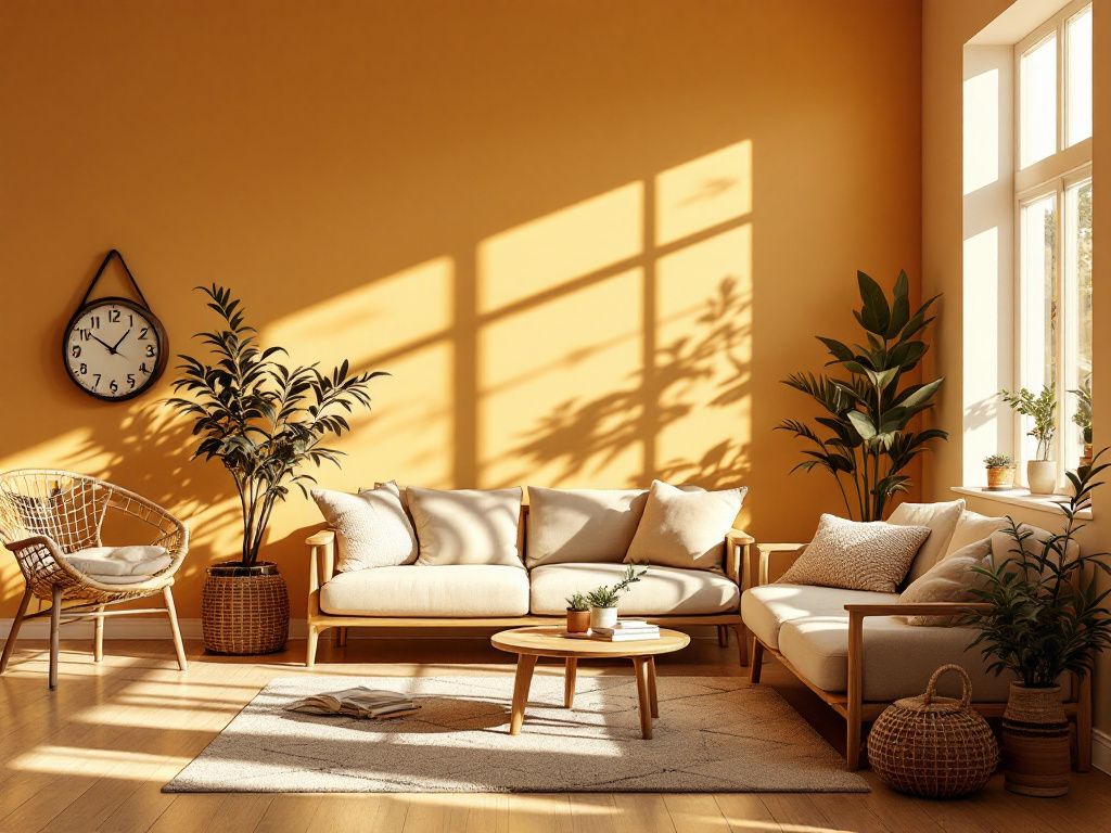 Inspiration für warme Wandfarben-
Wärme kühle Ecken mit Bernsteinfarben auf