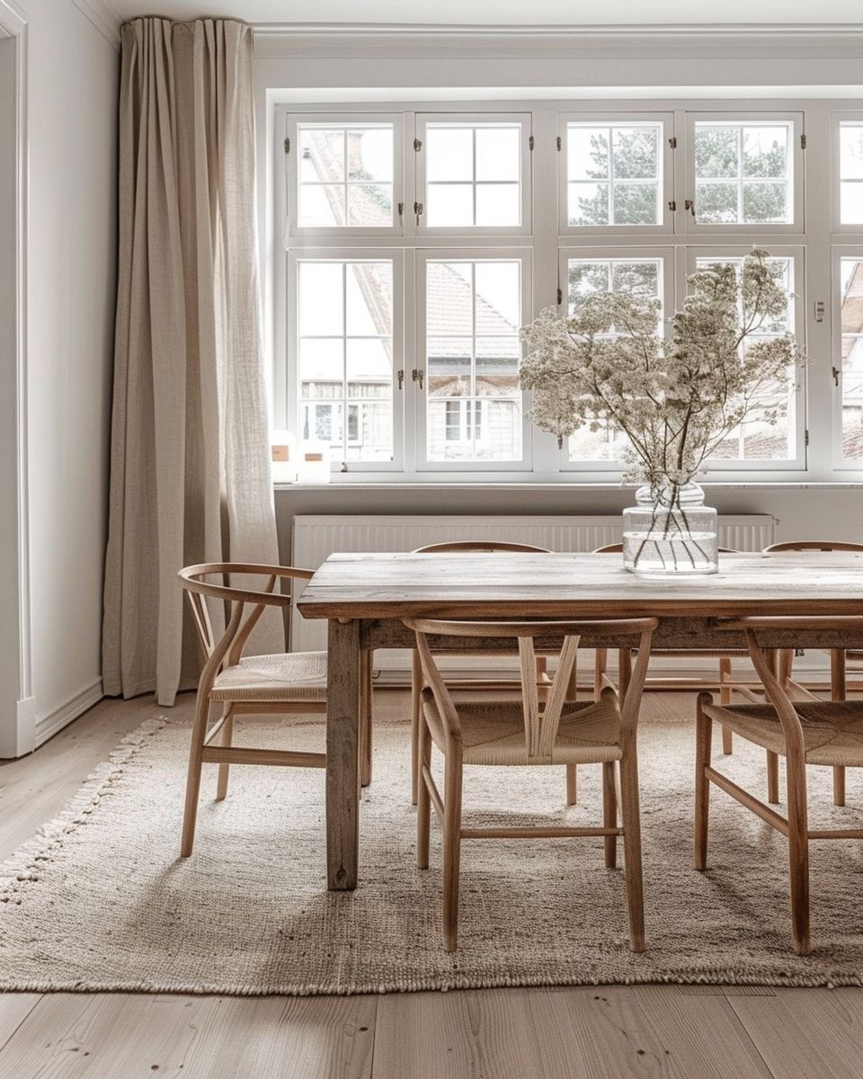 Skandinavisches Esszimmer einrichten- Vermeide grelle Farben und Muster
