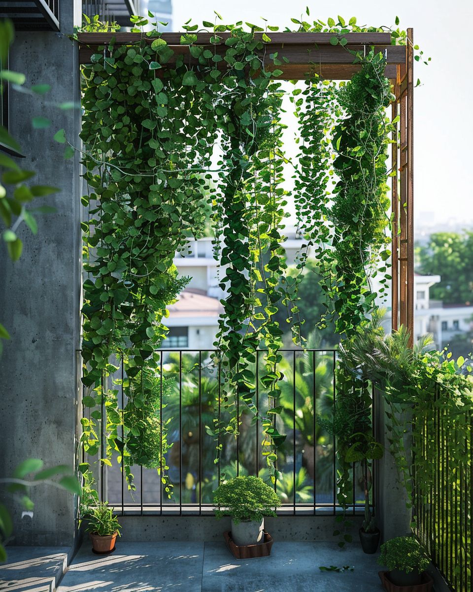 Stadtgarten gestalten-Nutze vertikale Flächen für Kletterpflanzen