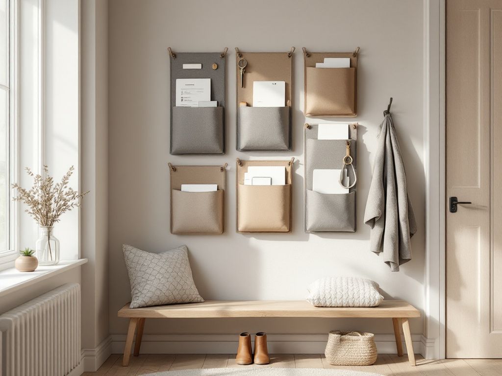 Stauraumideen Flur- Schmücke die Wand mit funktionalen Ordnertaschen