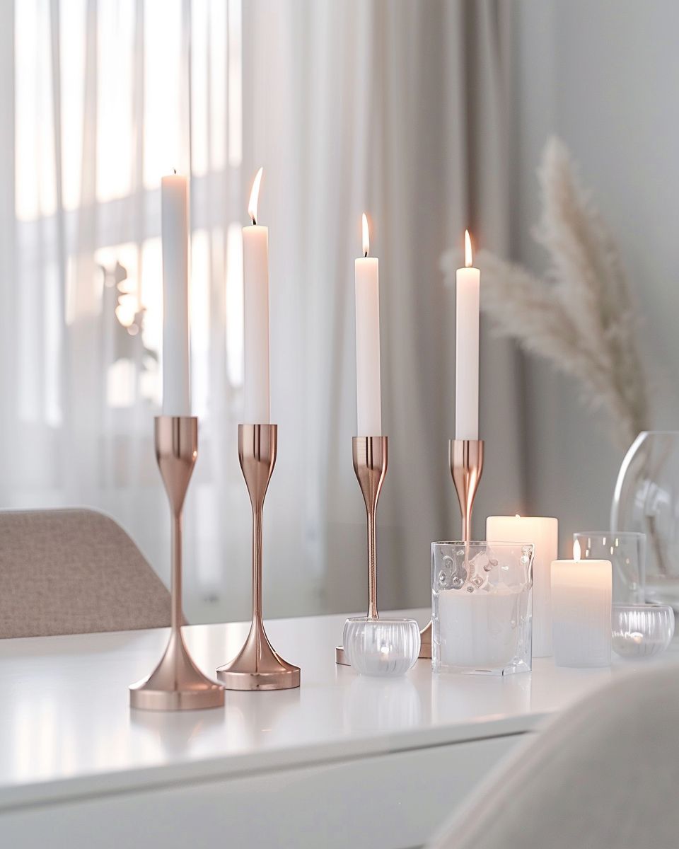 Dekoideen in Roségold- Wähle Kerzenhalter in Roségold als Highlight