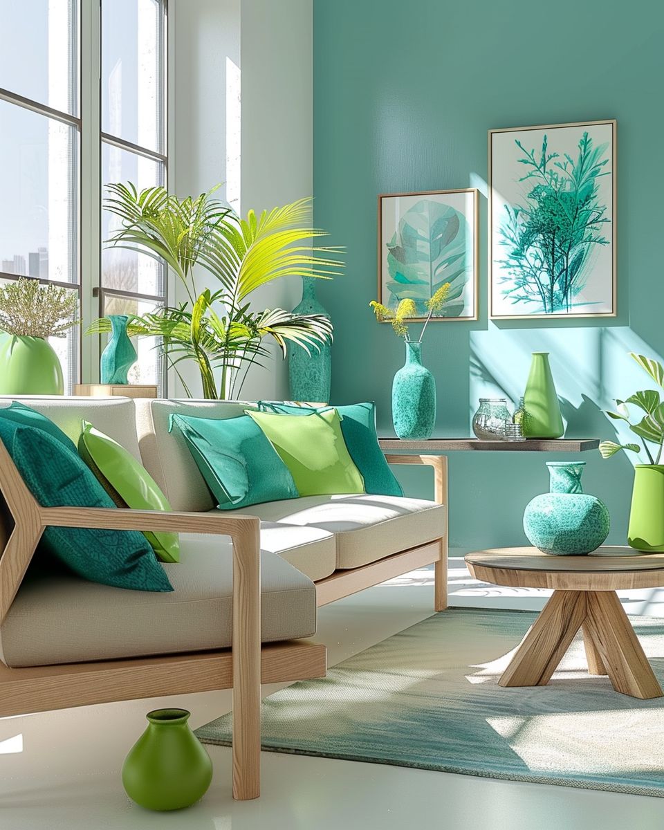 Einrichtung: Welche Farbe passt zu Türkis?- Belebe dein Zimmer mit Limettengrün