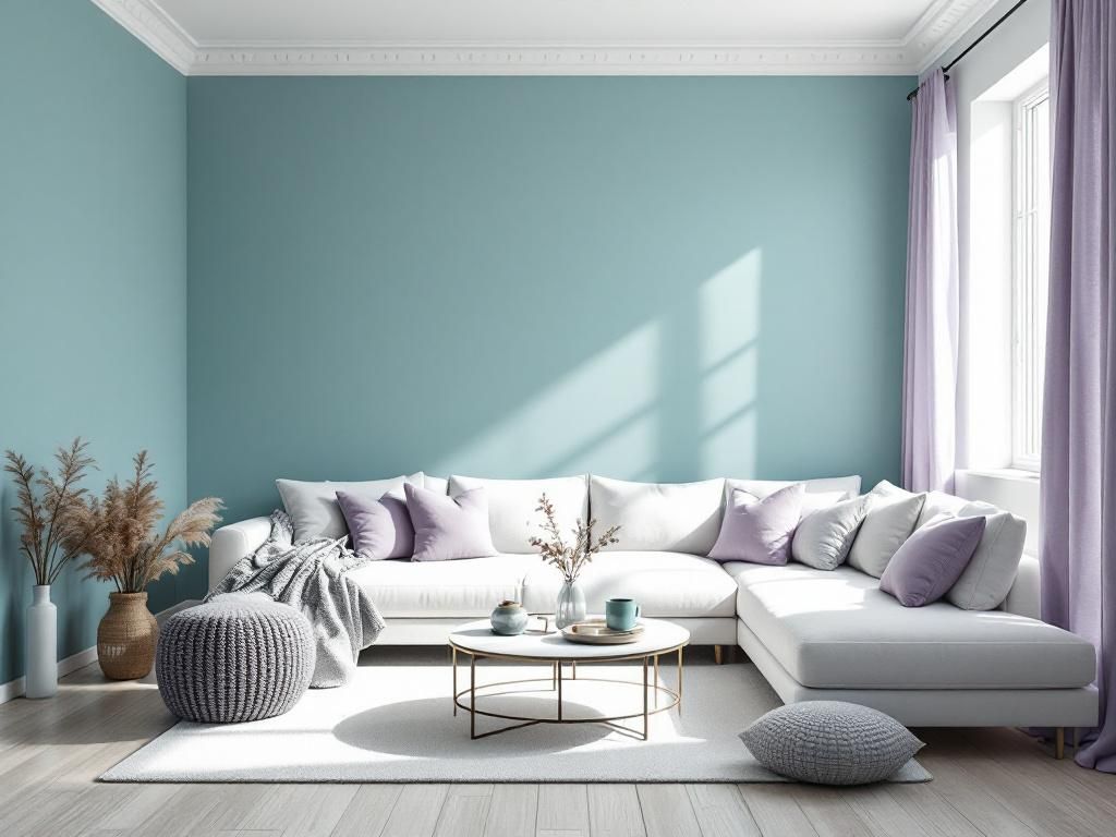 Einrichtung: Welche Farbe passt zu Türkis?- Dekoriere mit Pastelllila für Eleganz