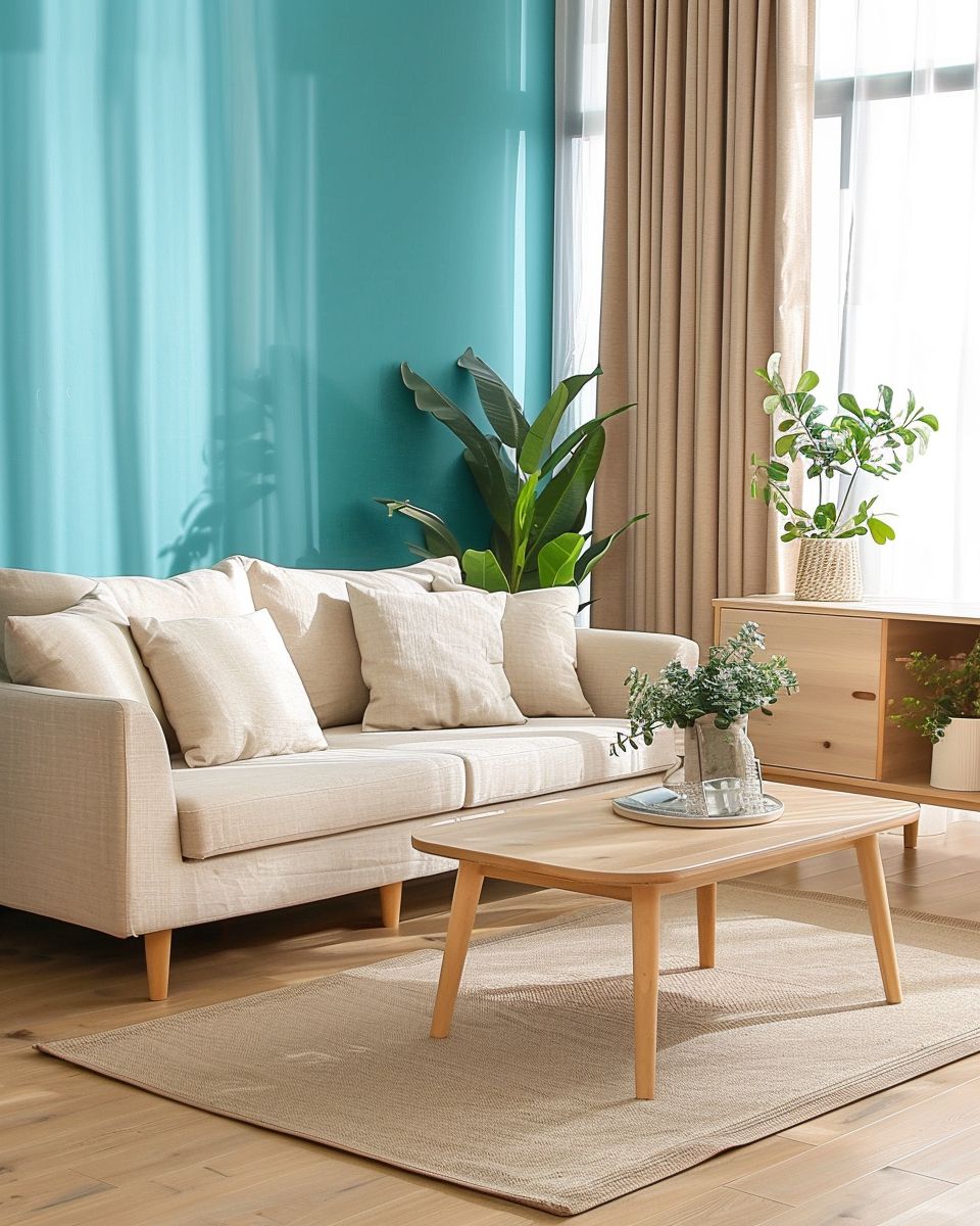 Einrichtung: Welche Farbe passt zu Türkis?- Ordne Beige dazu für wohnliche Ruhe