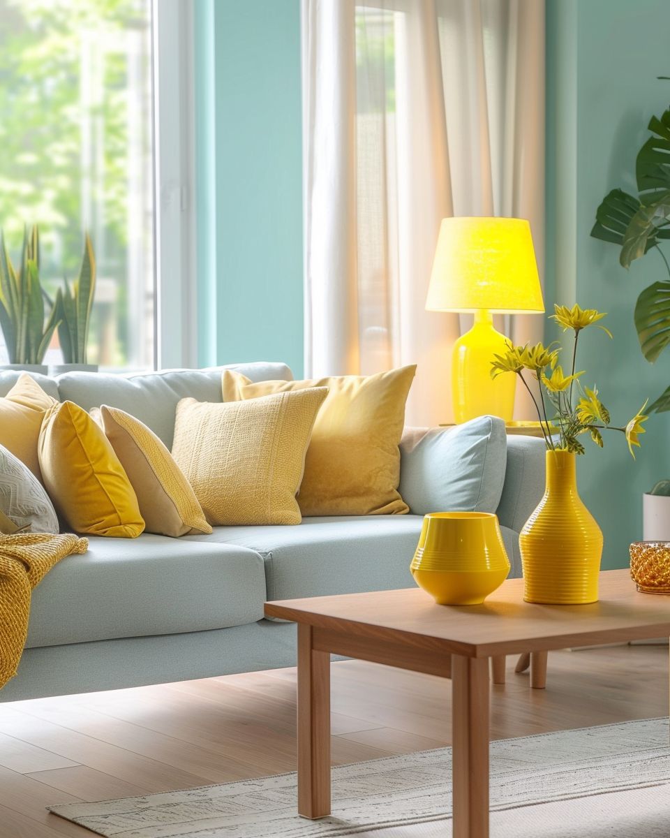 Einrichtung: Welche Farbe passt zu Türkis?- Verwende Gelb für sonnige Highlights