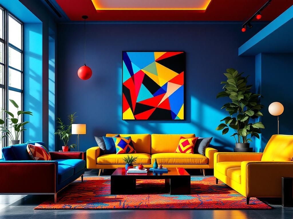 Einrichtungsstil: Memphis-Design-Setze auf knallige Primärfarben mit Kontrast