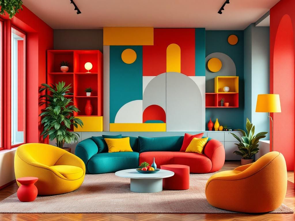 Einrichtungsstil: Memphis-Design- Baue ungewöhnliche Formen in Möbel ein