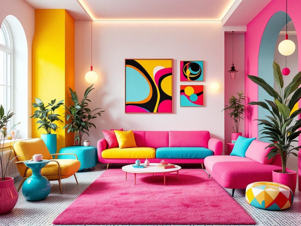 Einrichtungsstil: Memphis-Design- Genieße die Freiheit des Stilbruchs bewusst.