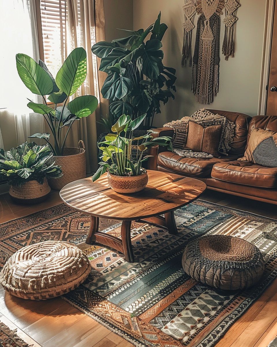 Ideen: Einrichten mit Boho-Teppich- Lege mehrere Boho-Teppiche übereinander