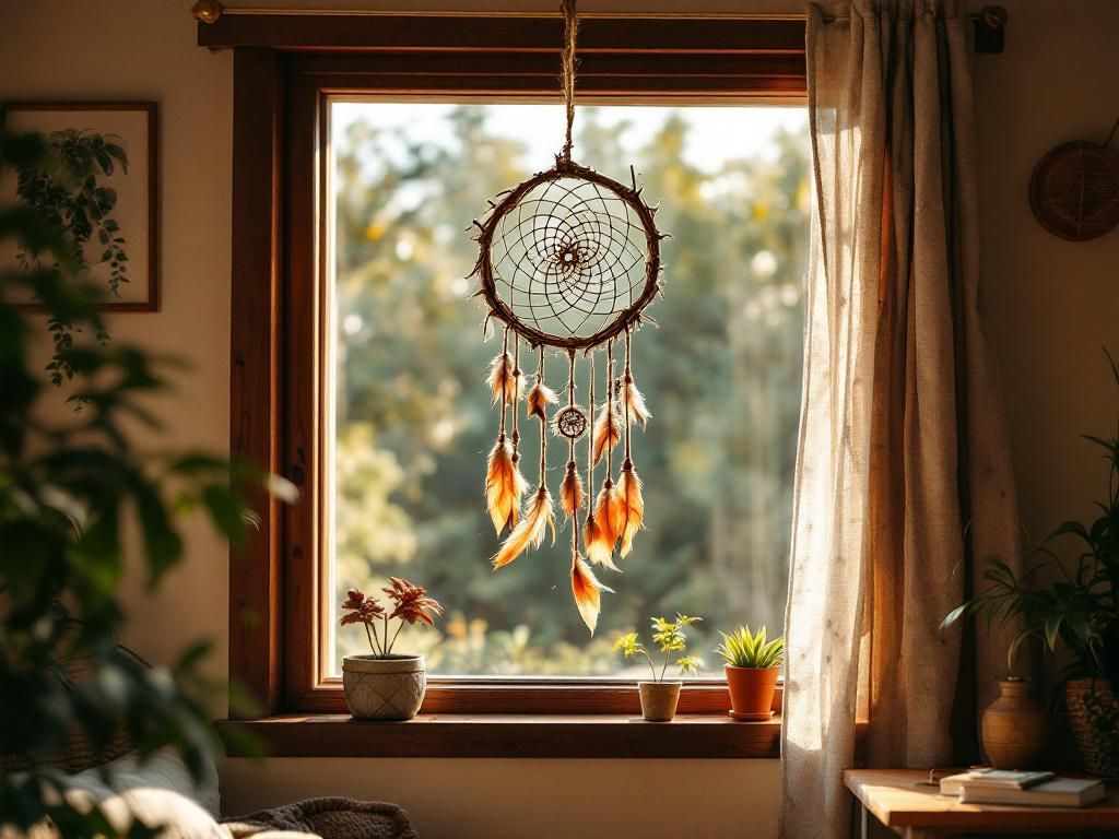 Ideen für Fenster-Deko- Gestalte Traumfänger aus Naturmaterialien selbst