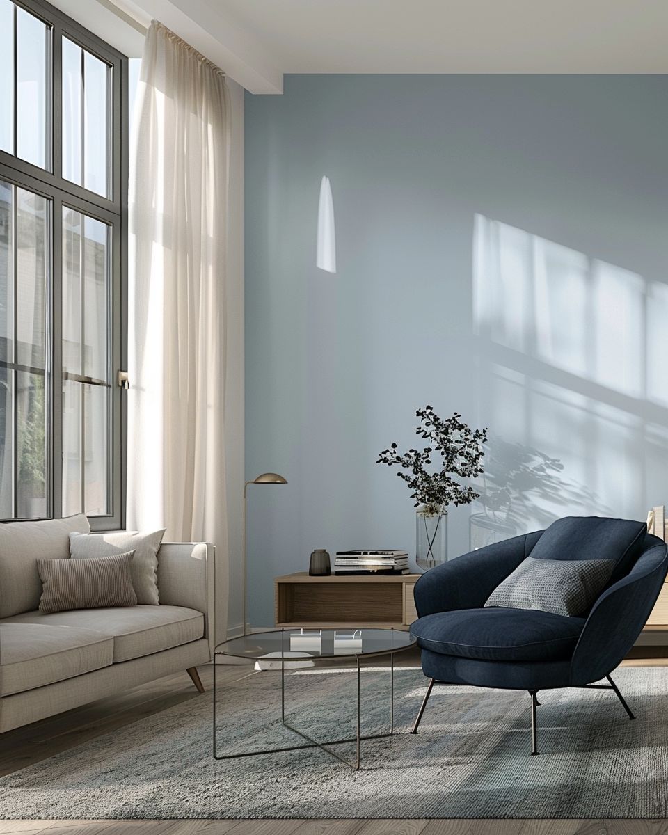 Inspiration: moderne Wandfarben- Integriere Blautöne für ruhige Atmosphäre