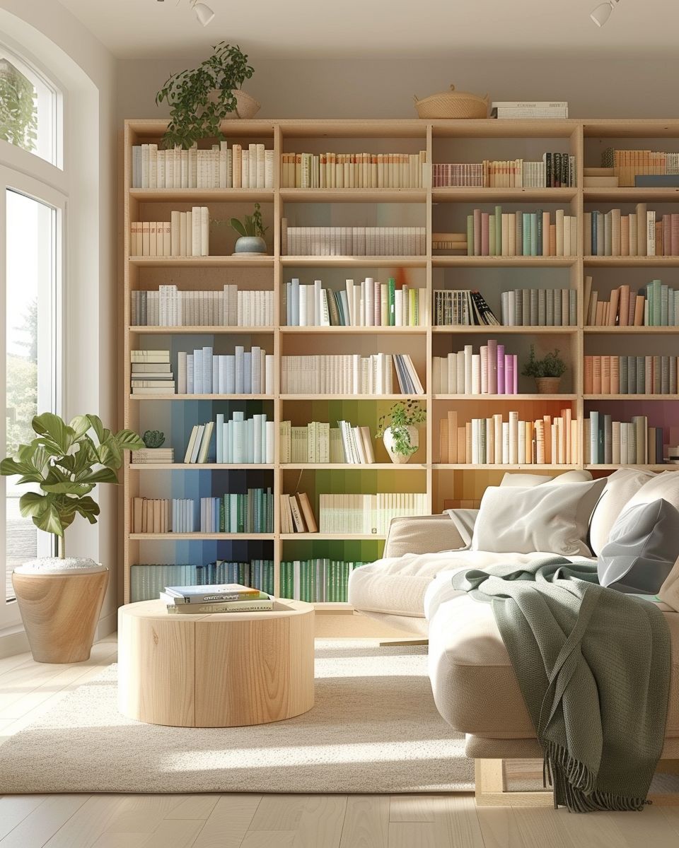 Regal gestalten: Inspiration-
Ordne nach Farben für visuelle Ordnung