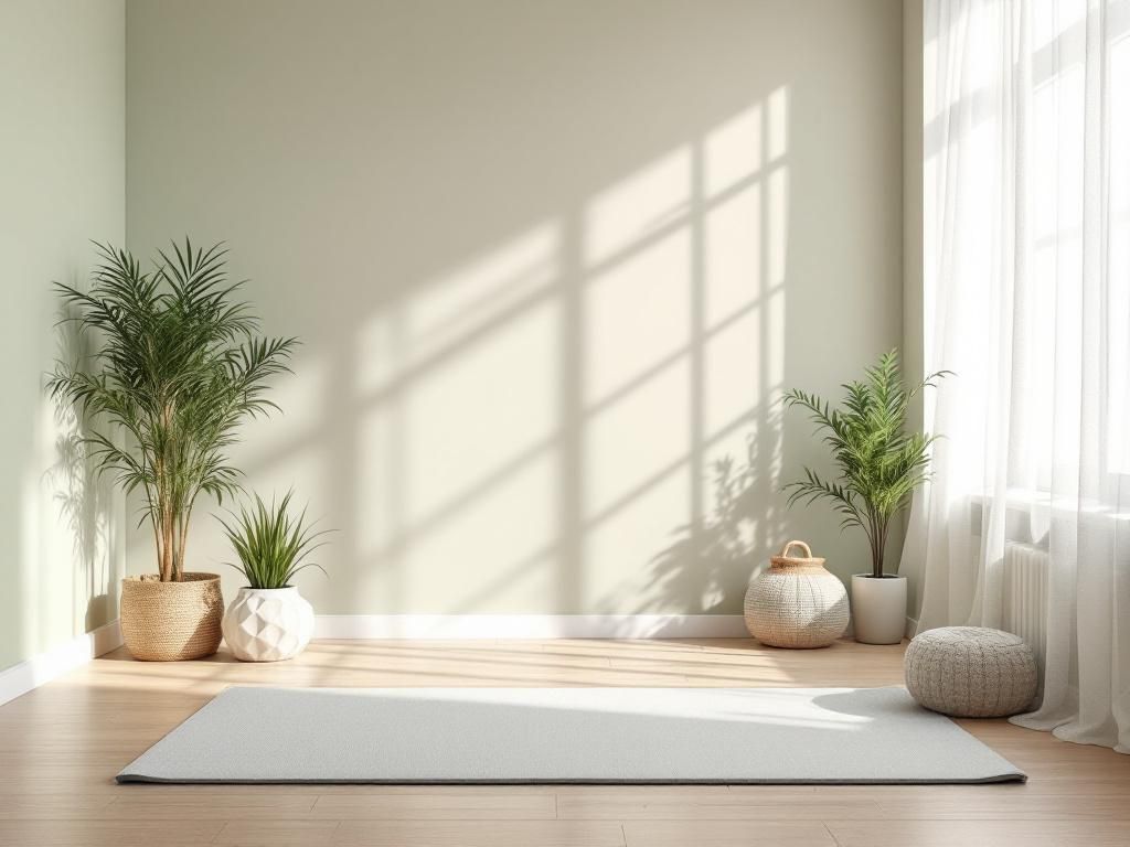 Yoga-Raum einrichten: Inspiration-Wähle sanfte Farben für innere Ruhe