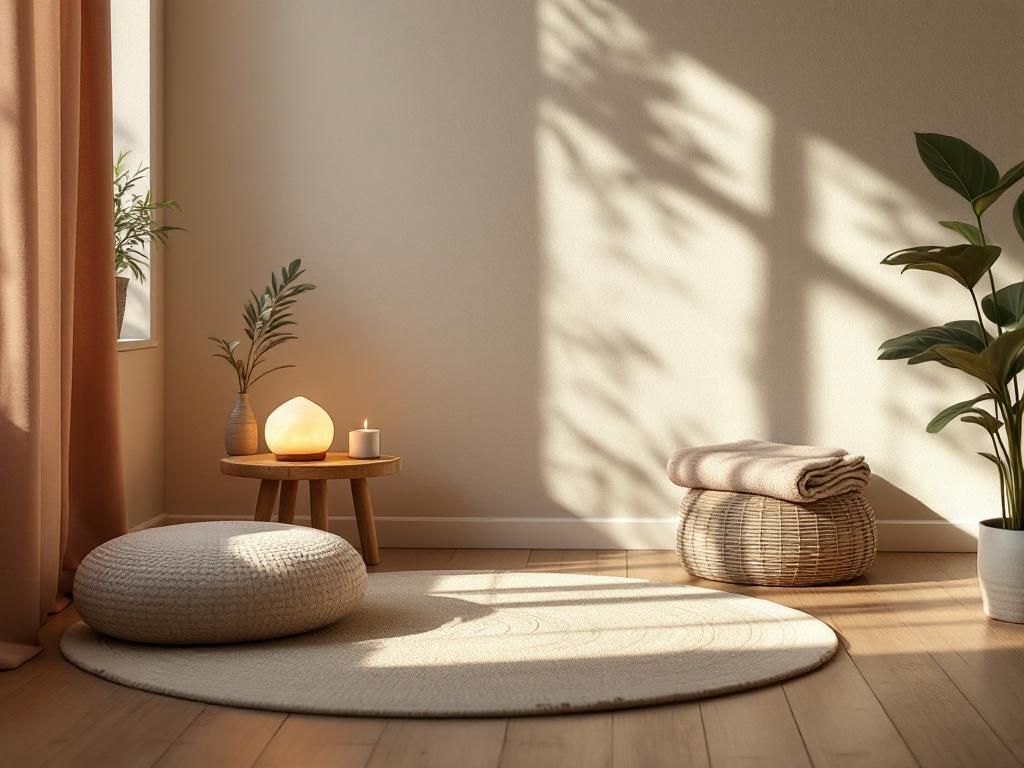 Yoga-Raum einrichten: Inspiration- Kreiere eine Meditationsnische mit Sitzkissen