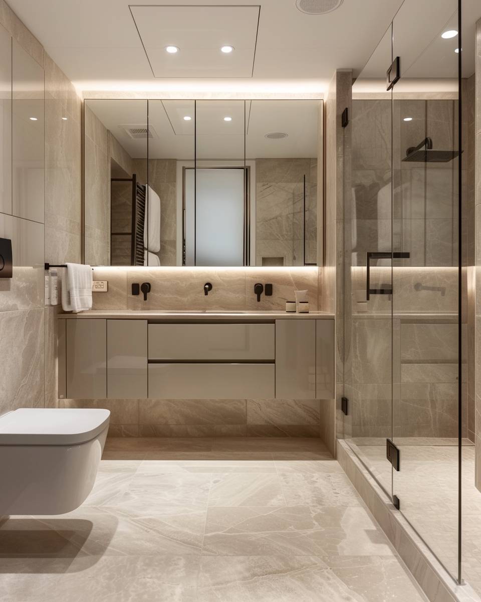 Designer-Badezimmer einrichten- Setze auf klare Linien und Symmetrie