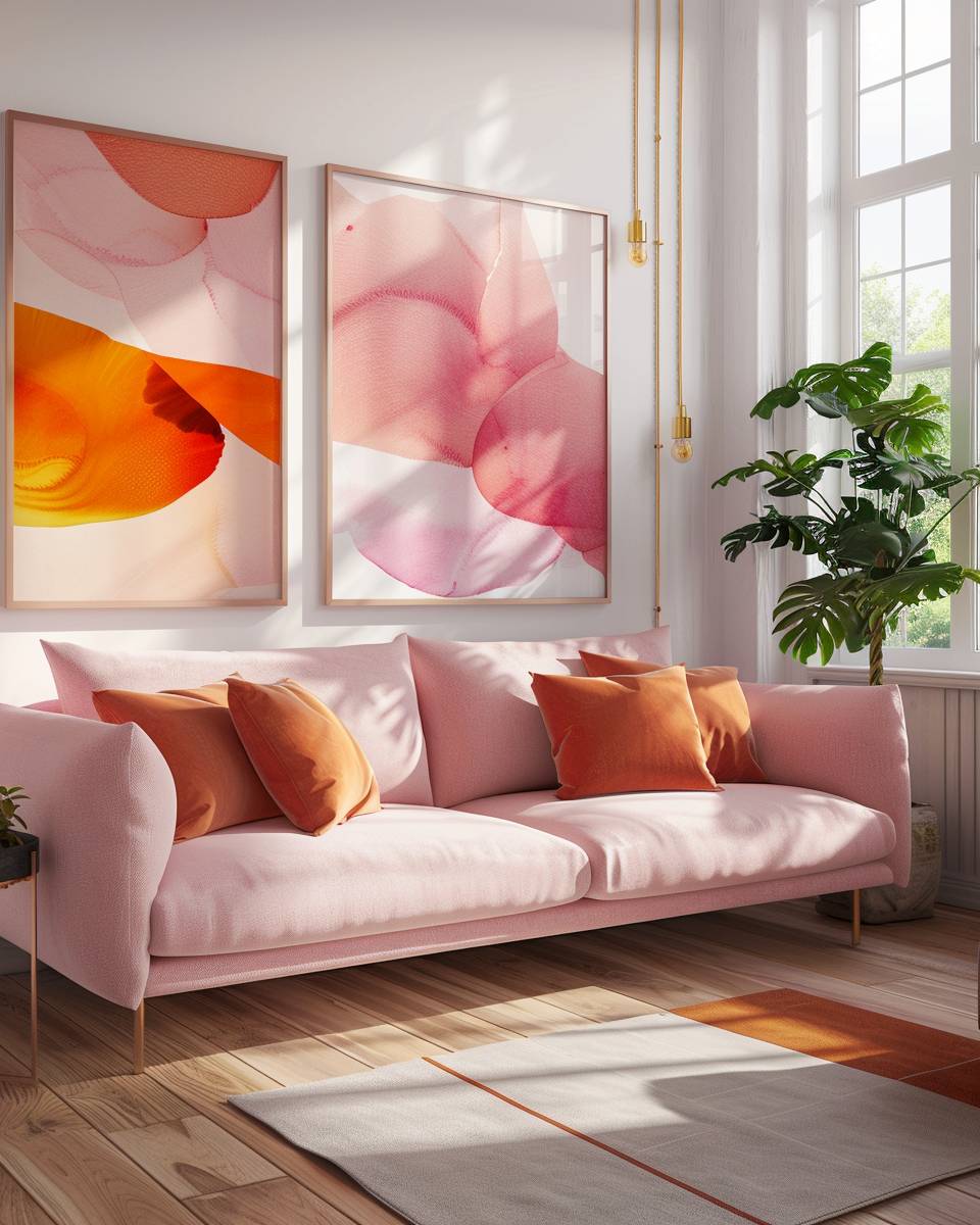 Einrichtungsideen: Welche Farbe passt zu Rosa?- Experimentiere mit Rosa und Orange