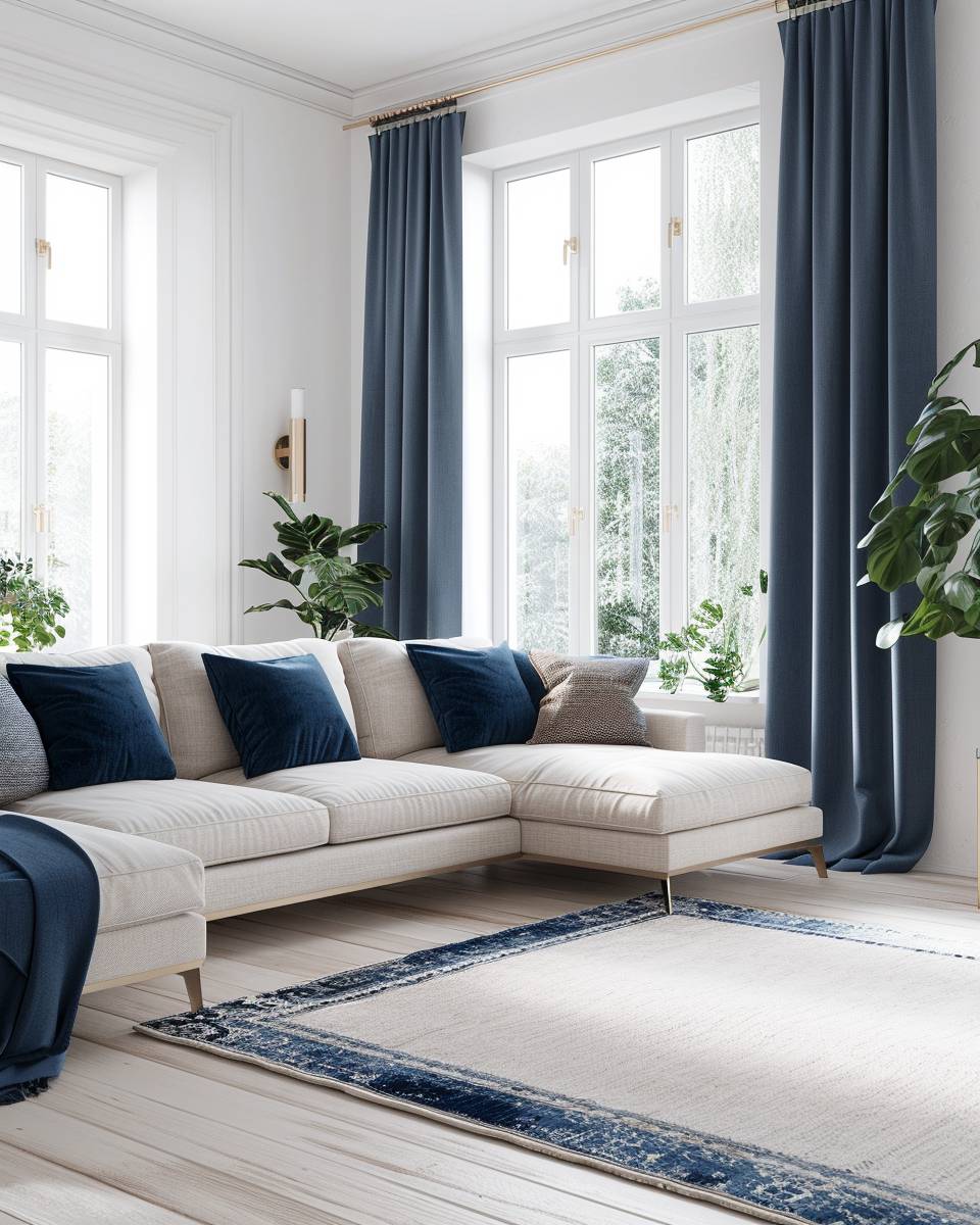 Einrichtungsideen mit der Farbe Indigo- Ergänze helle Räume mit Indigo-Dekor