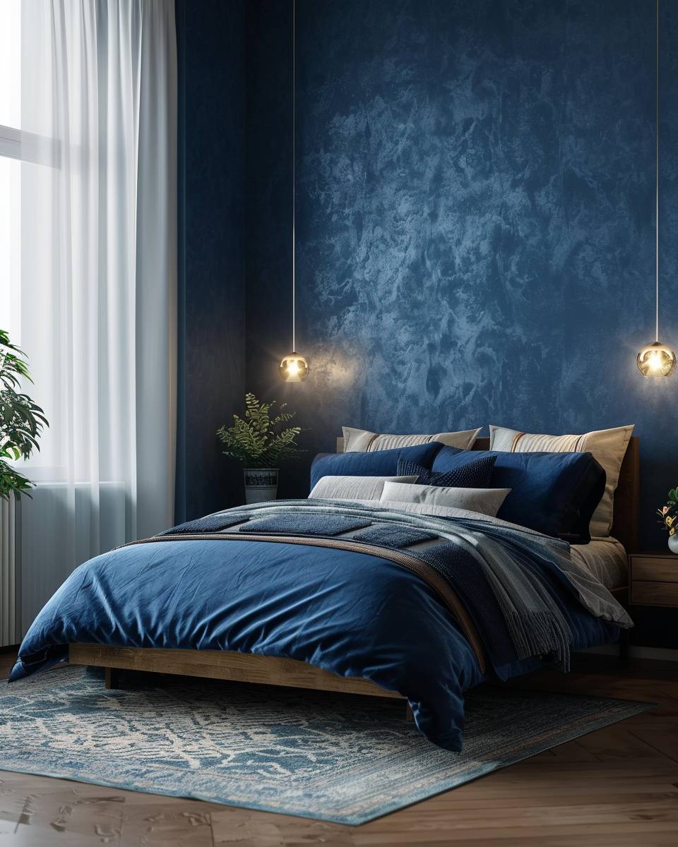 Einrichtungsideen mit der Farbe Indigo- Gestalte dein Schlafzimmer in Indigo-Tönen