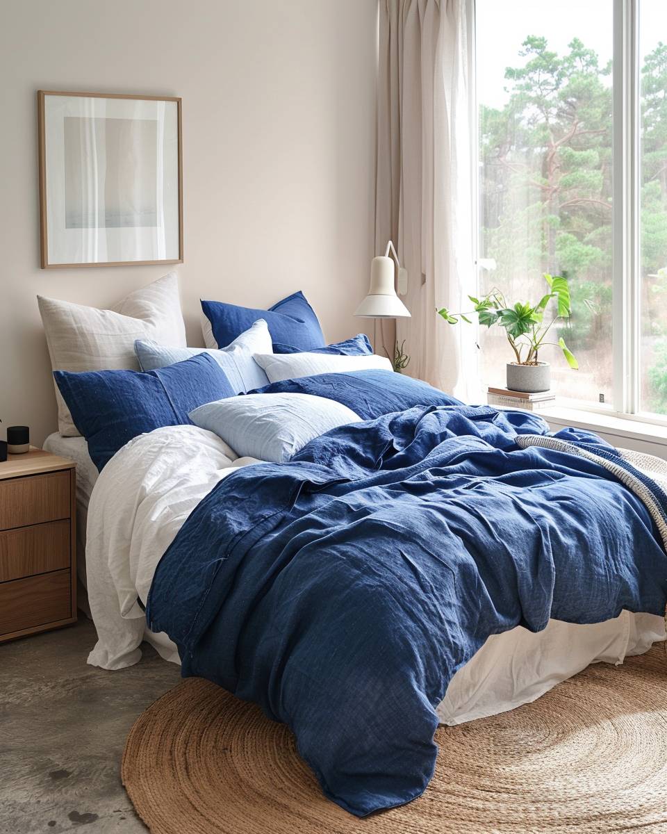 Einrichtungsideen mit der Farbe Indigo- Wähle Indigo für deine Bettwäsche