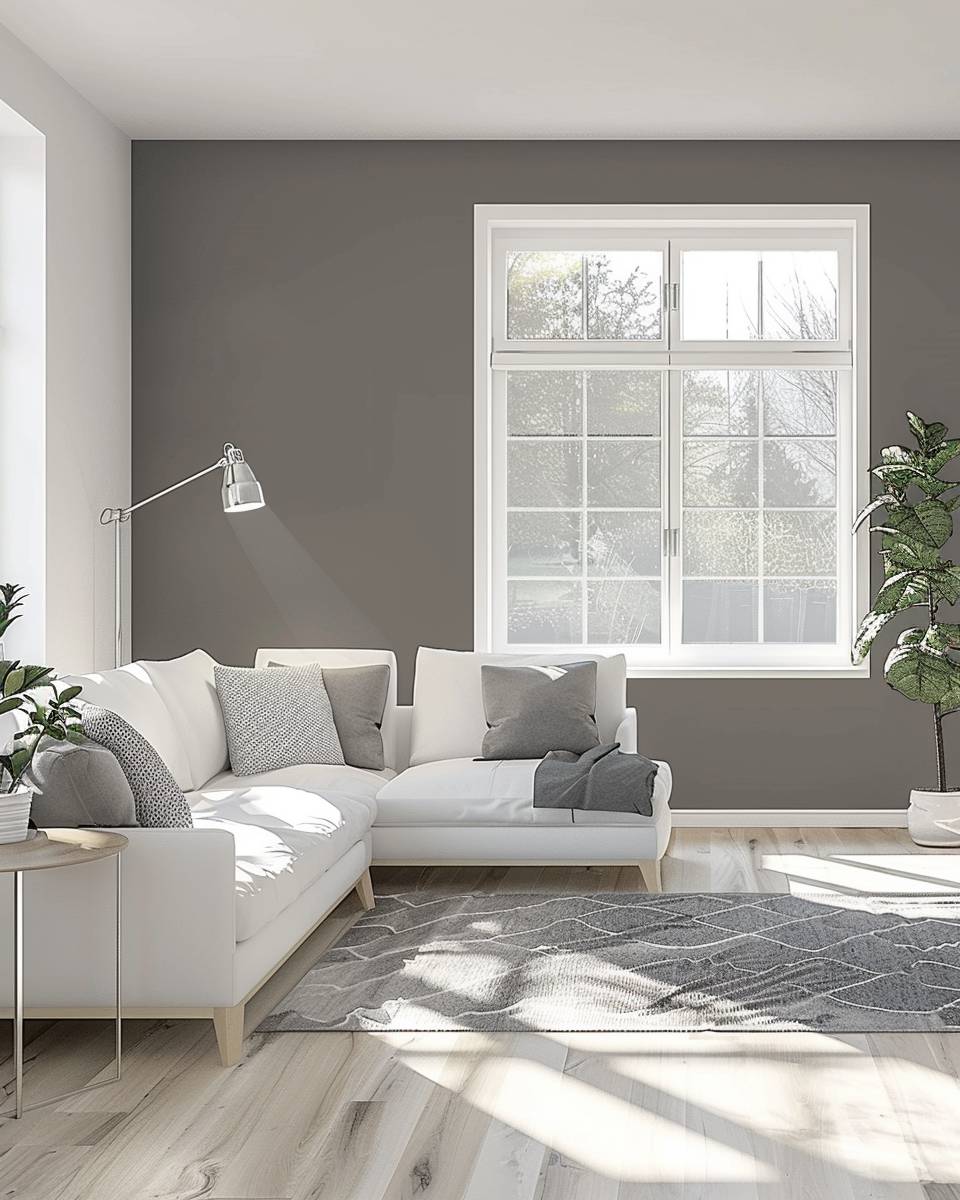 Ideen und Inspiration: Wandfarbe Grau- Lasse Weiß neben Grau modern wirken