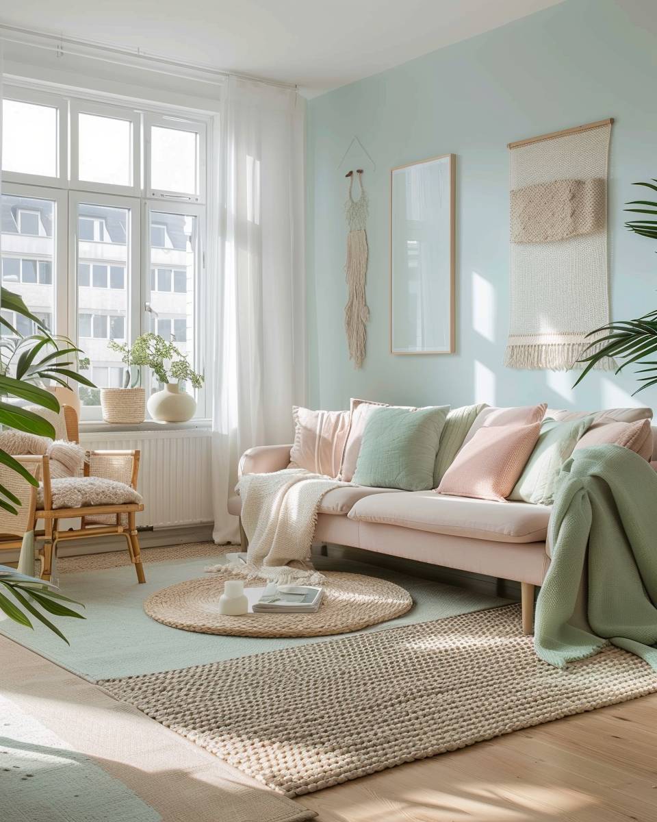 Ideen und Inspiration: Wandfarbe Pastell- Verwende matte Töne für sanften Look