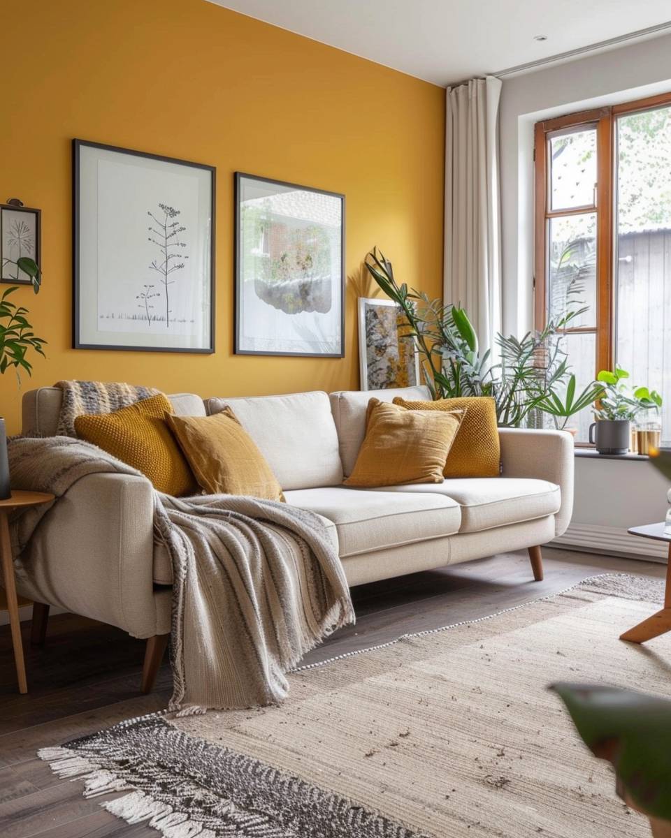 Inspiration: Wandfarbe Gelb- Setze Senfgelb als stilvollen Akzent ein