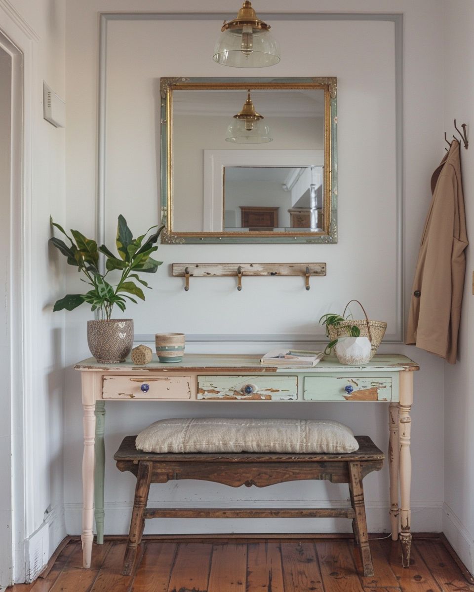 Inspiration für Designer-Flur einrichten- Wandle Vintage-Möbel kreativ um