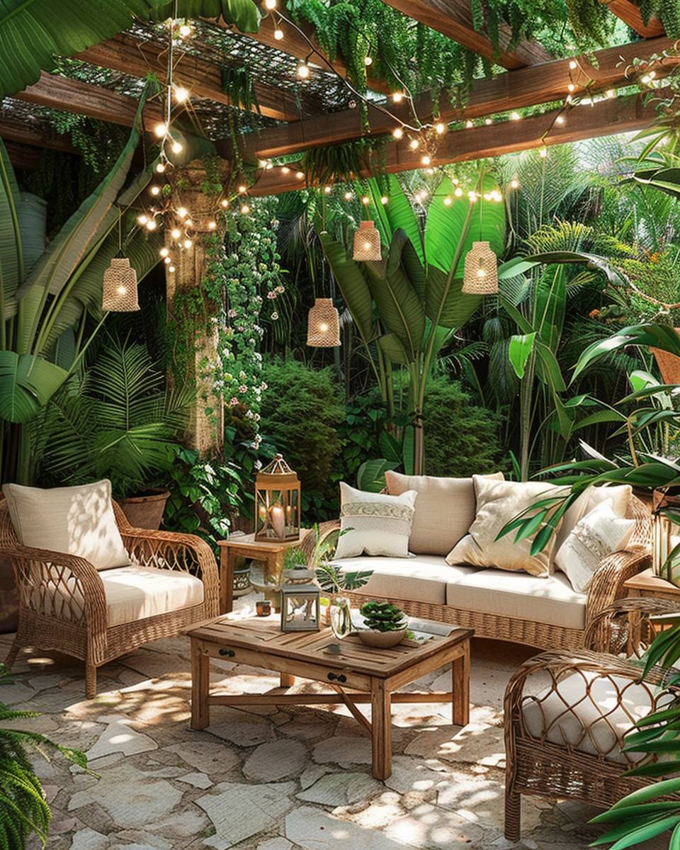 Outdoor-Wohnzimmer gestalten- Gestalte mit Pflanzen eine grüne Oase