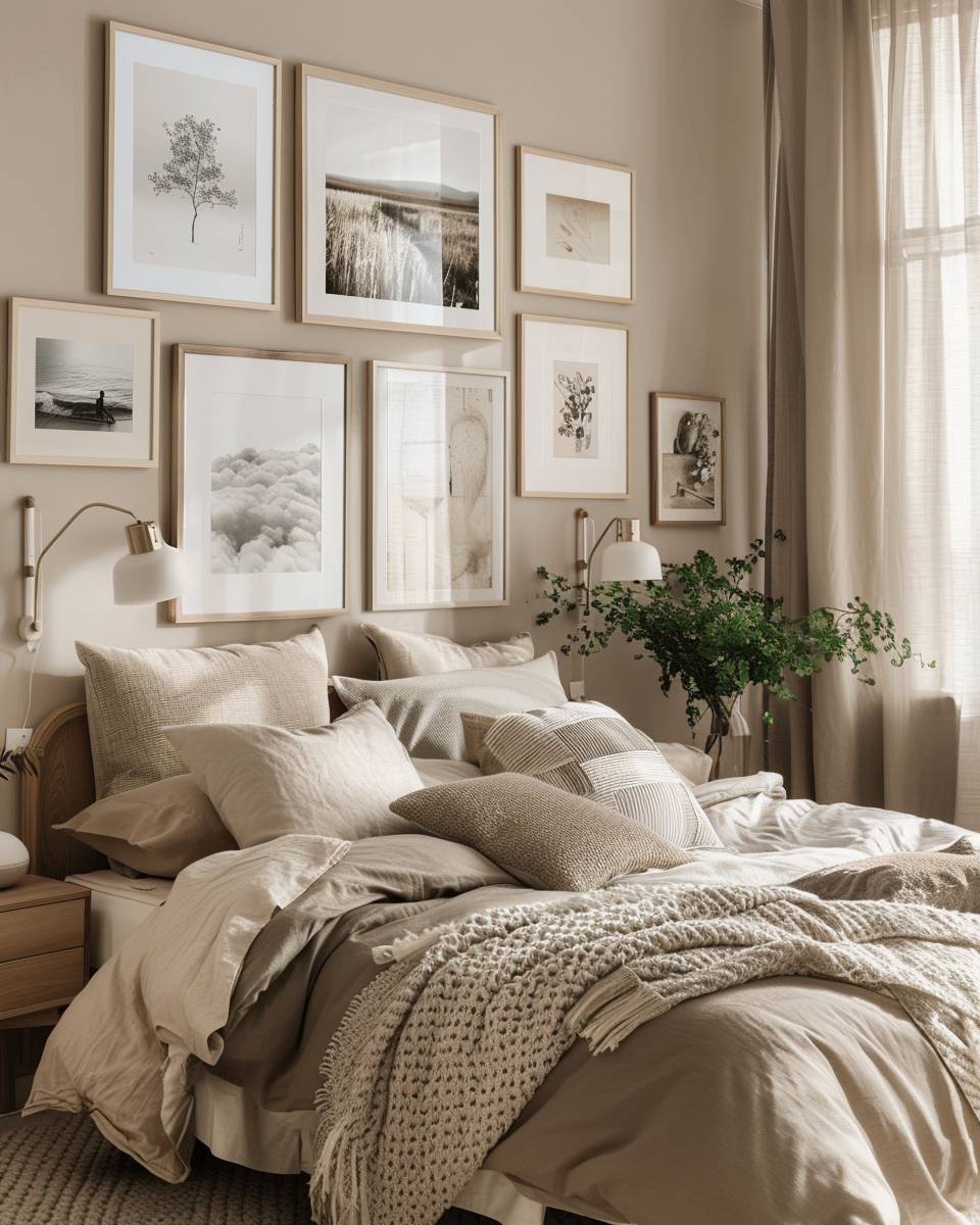 Bilderwand Schlafzimmer Ideen- Verändere regelmäßig die Bildmotive