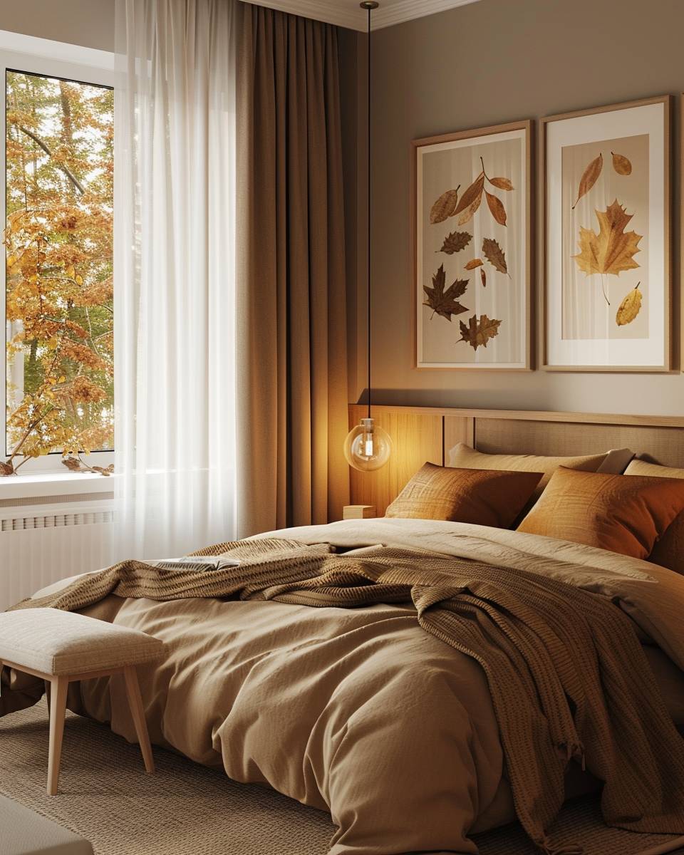 Bilderwand Schlafzimmer Ideen- Wähle Motive passend zur Jahreszeit