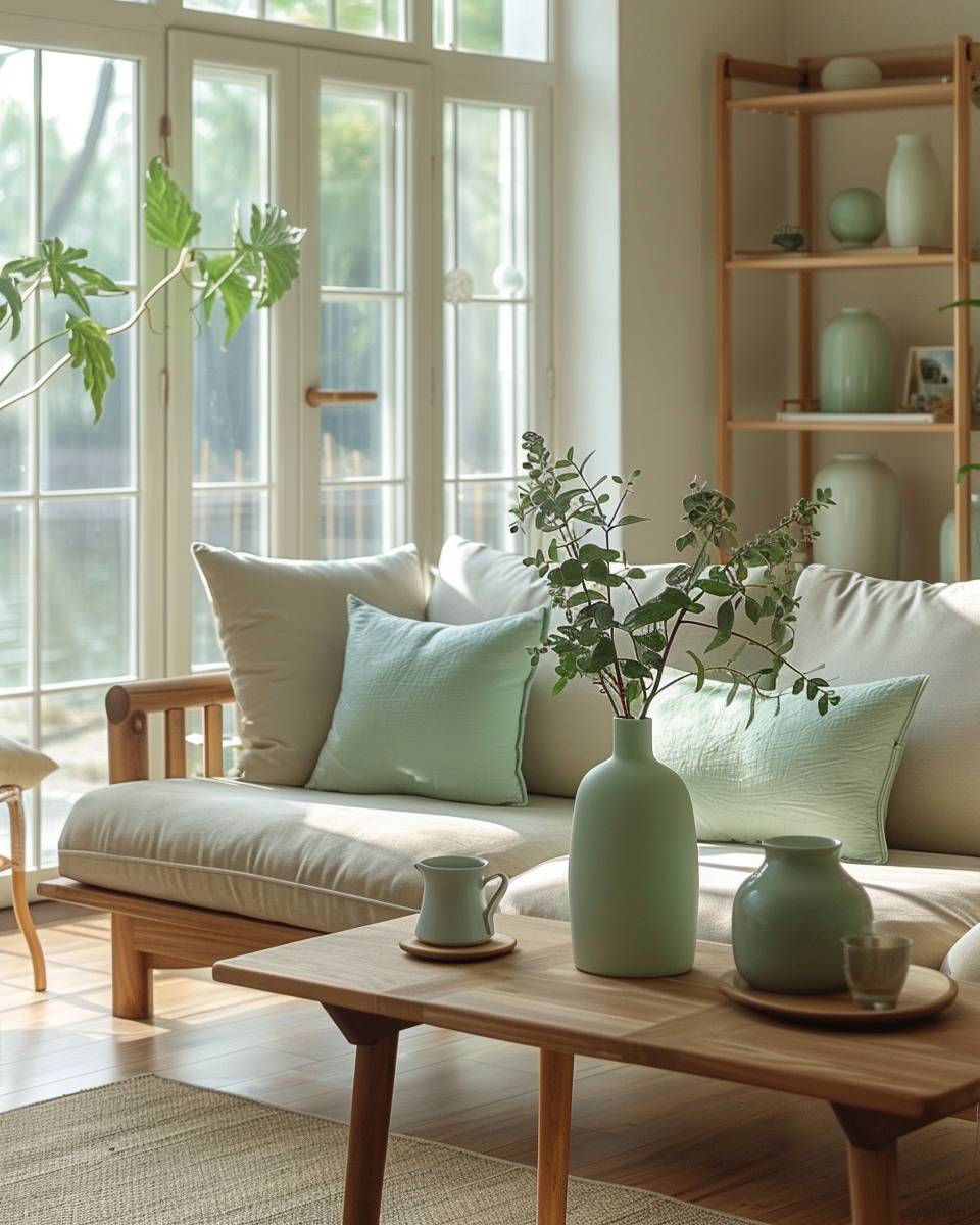 Einrichtungsideen mit der Farbe Mintgrün- Dekoriere mit mintfarbenen Vasen