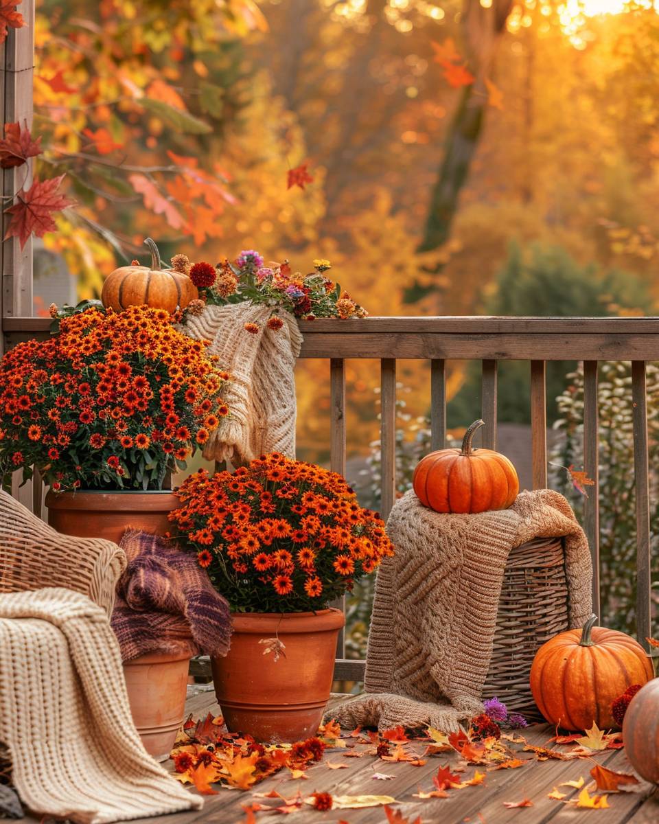 Ideen: Blumenkübel für den Herbst gestalten-
Pflanze Kürbisse in kleinen Kübeln ein