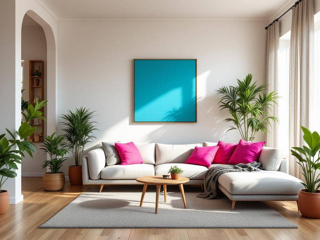 Inspiration: Einrichtung mit Neonfarben- Kombiniere Neonfarben mit natürlichen Materialien