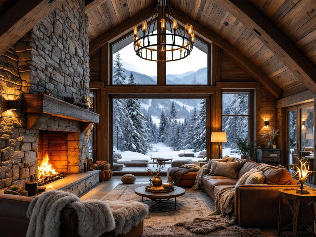 Luxus-Chalet-Stil- Nutze Statement-Lampen im Chalet-Flair